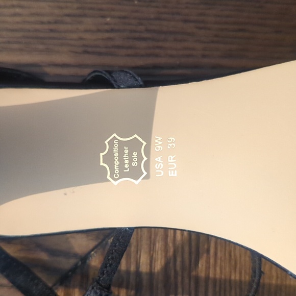 Nina Black Rhinestone Heels, 9W - Picture 4 of 4